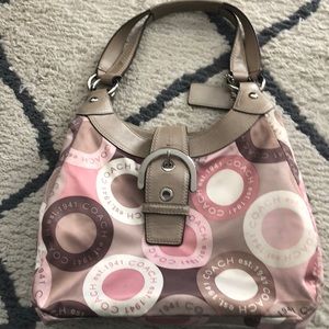 Coach Soho snaphead hobo shoulder bag pink